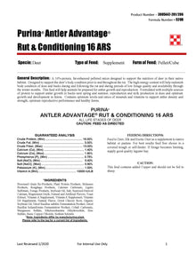Purina Antler ADV Rut & Conditioning 16 ARS 528R - 50lb
