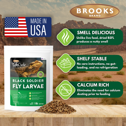 Brooks Brand BSFL for Reptiles - 1lb