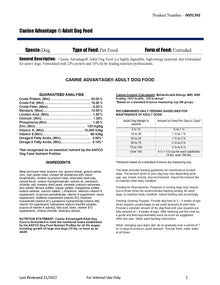 Exclusive Canine Advantage 472H - 50lb