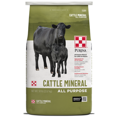 Purina All Purpose Cattle Mineral with Altosid 398Y - 50lb