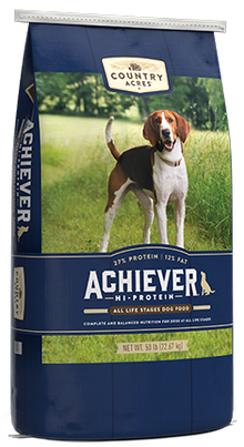 Country Acres Achiever Hi-Protein Dog Food 472R - 50lb
