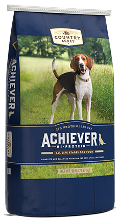 Country Acres Achiever Hi-Protein Dog Food 472R - 50lb