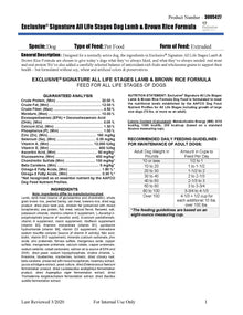 Exclusive Signature All Life Stages Dog Lamb & Brown Rice - 4717