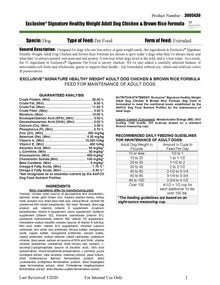 Exclusive Signature Healthy Weight Adult Dog Chicken & Brown Rice - 4719