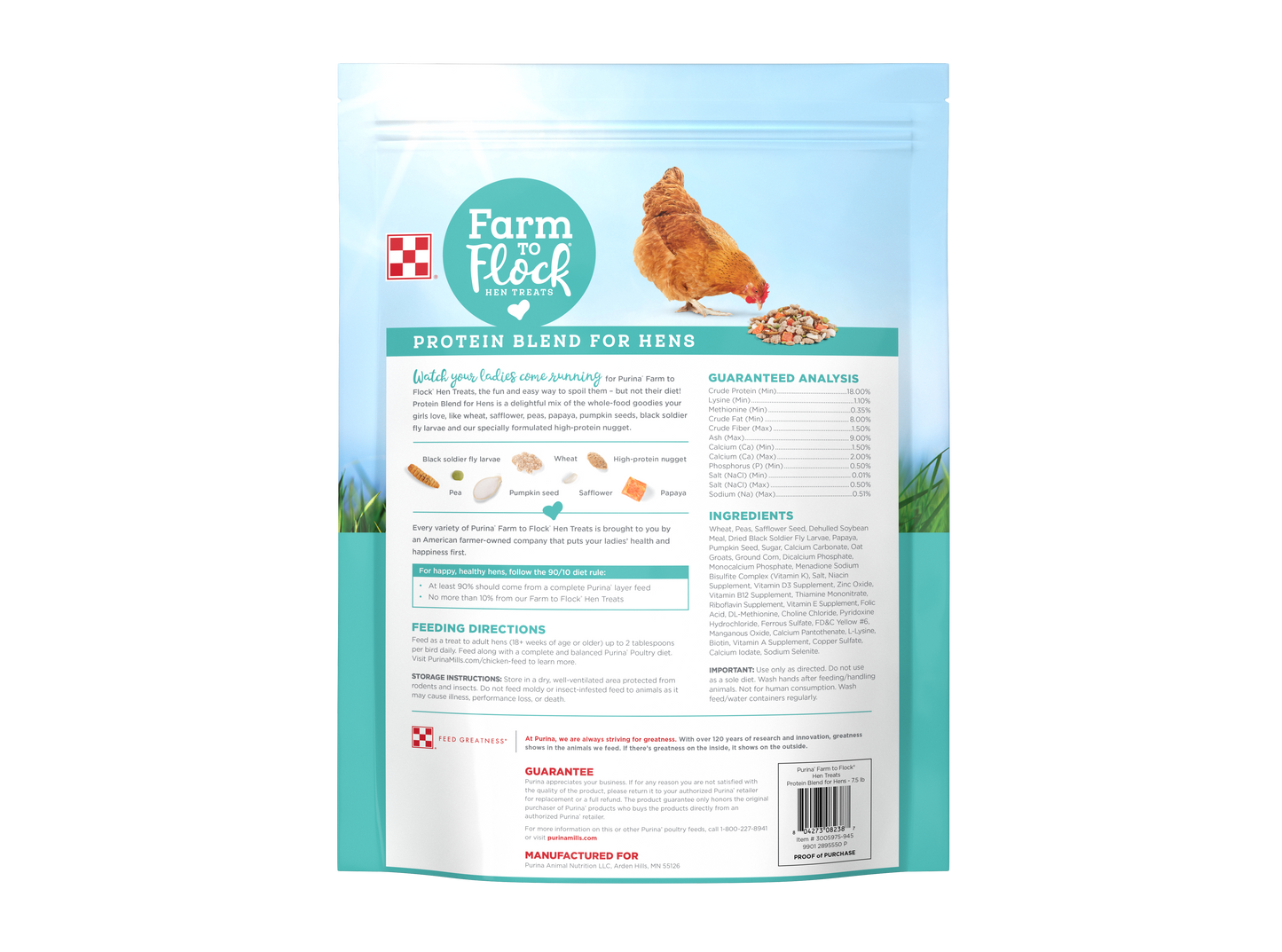 Purina Hen Treats Protein Blend 523G - 7.5lb