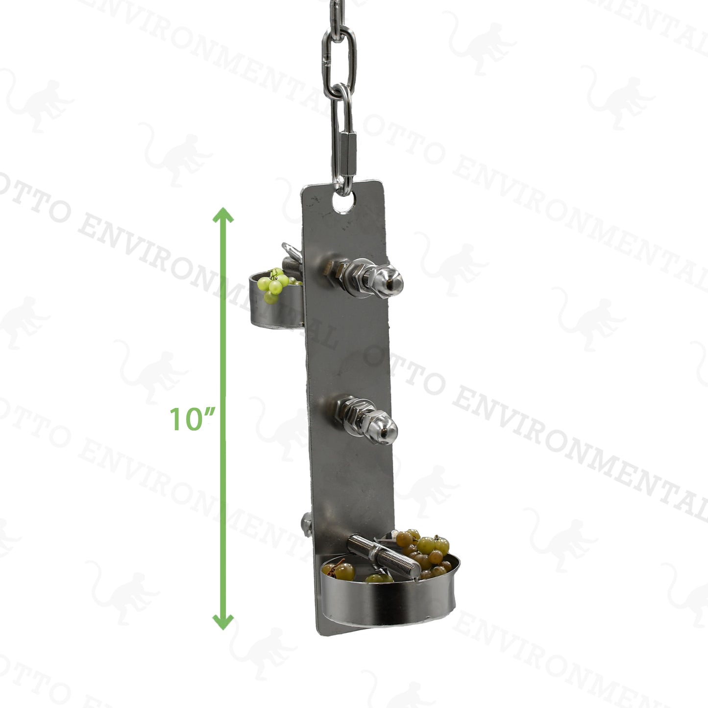 Hanging Stainless Steel Cups Enrichment Device