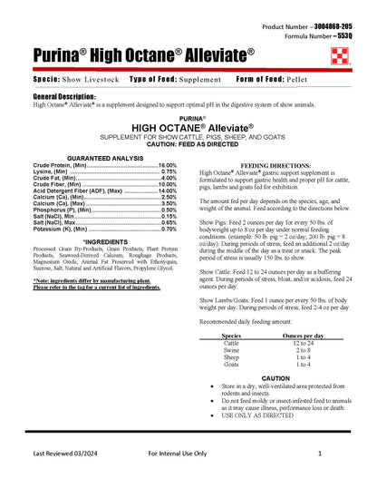 Purina High Octane Alleviate 553Q - 40lb