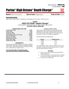 Purina High Octane Depth Charge 21B9 - 50lb