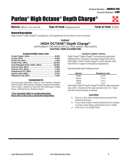 Purina High Octane Depth Charge 21B9 - 50lb