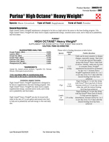 Purina High Octane Heavy Weight 206T - 20lb