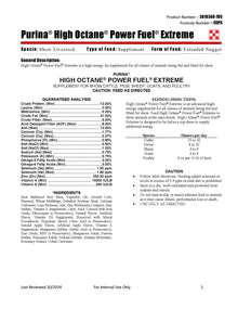 Purina High Octane Power Fuel Extreme 55PA - 40lb