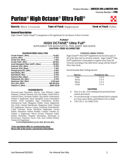 Purina High Octane Ultra Full 21AC - 50lb