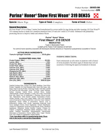Purina Honor Show First Wean 319 DEN35 52F9 - 50lb