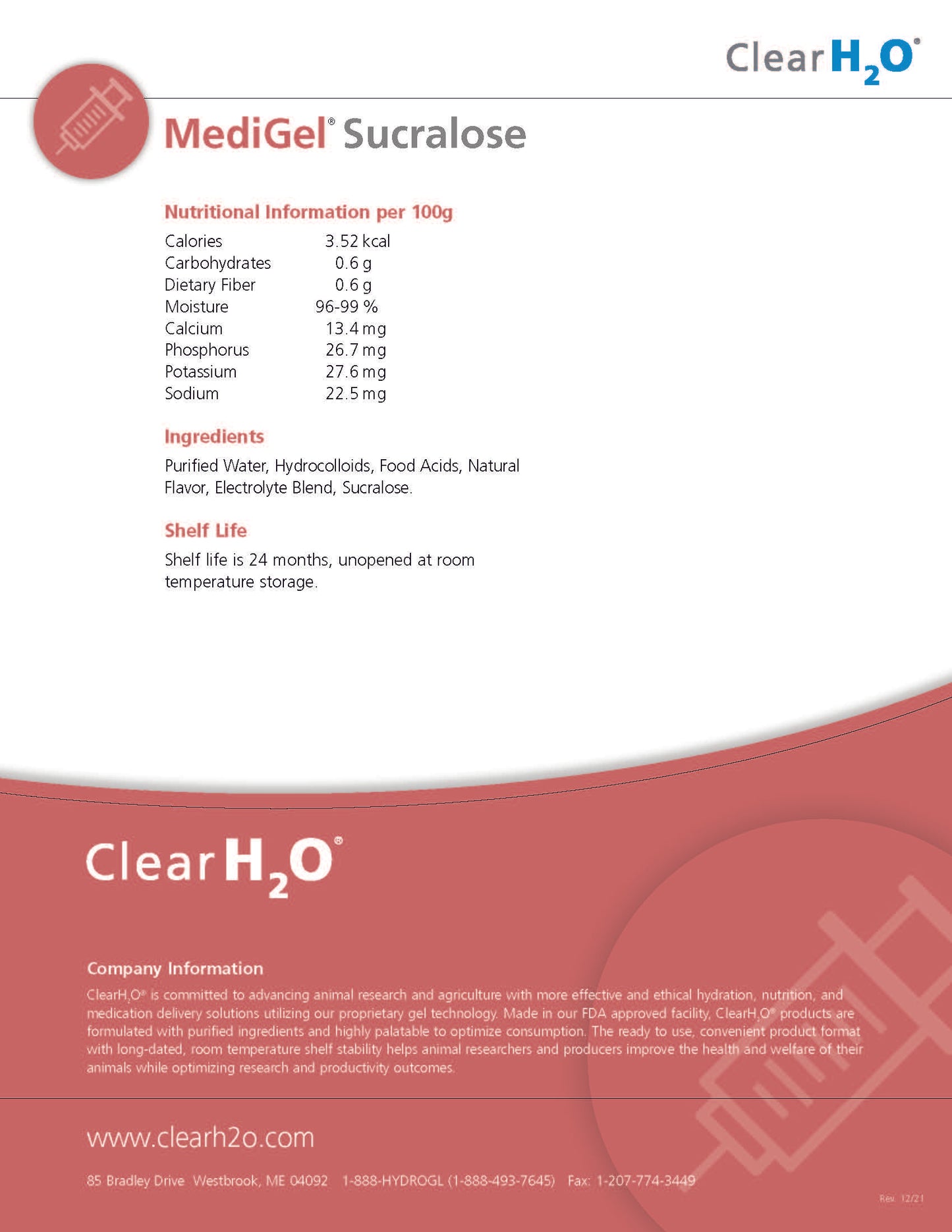 MediGel Sucralose 74-02-5022
