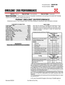 Purina Omolene 200 Performance 35SG - 50lb