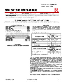 Purina Omolene 300 Mare + Foal 35SL - 50lb
