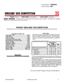 Purina Omolene 500 Competition 35SP - 50lb