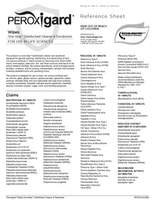 Peroxigard RTU Wipes - 12 Containers Per Case