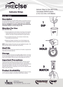 Precise Test Strips For Peroxigard Concentrate - 50 Strips Per Container