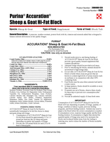 Purina Accuration Sheep & Goat Hi Fat Block 553R - 200lb