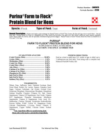 Purina Hen Treats Protein Blend 4X7.5 523G - 30lb Case