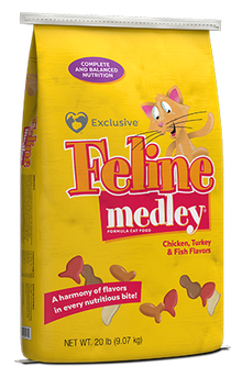 Exclusive Feline Medley Cat Food 4930 - 20lb