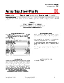 Purina Goat Chow Plus Up 55LW - 50lb