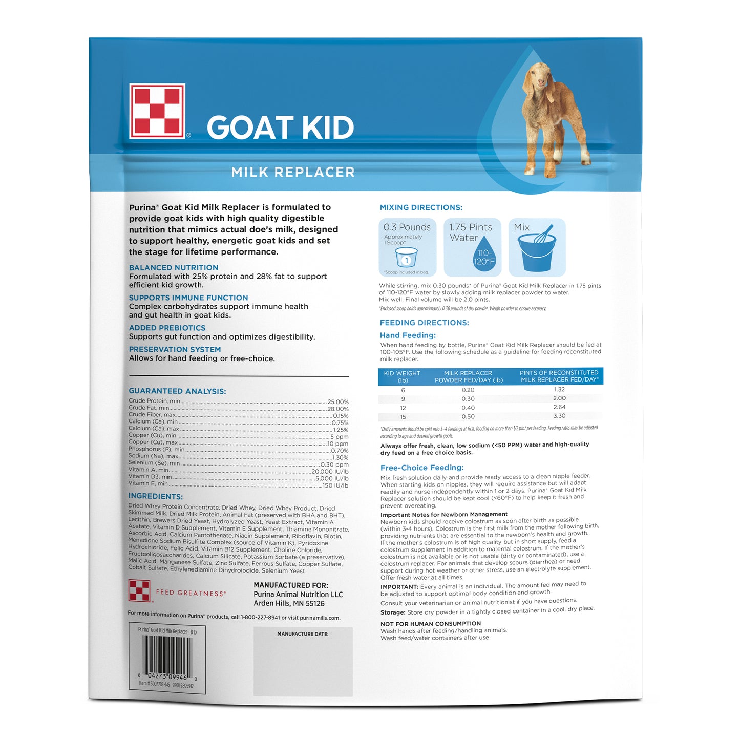 Purina Goat Kid MR 1ZLE - 8lb