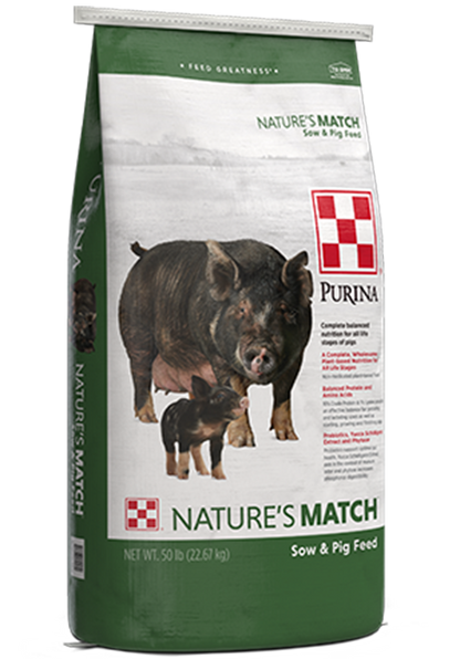 Purina Nature's Match Sow & Pig Complete 218M - 50lb