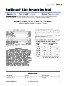 Red Flannel Adult Dog Formula 4739 - 40lb