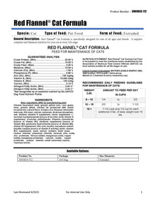 Red Flannel Cat Formula 473B - 20lb