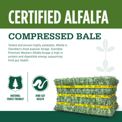 Certified Alfalfa Compressed Bale - 50lbs