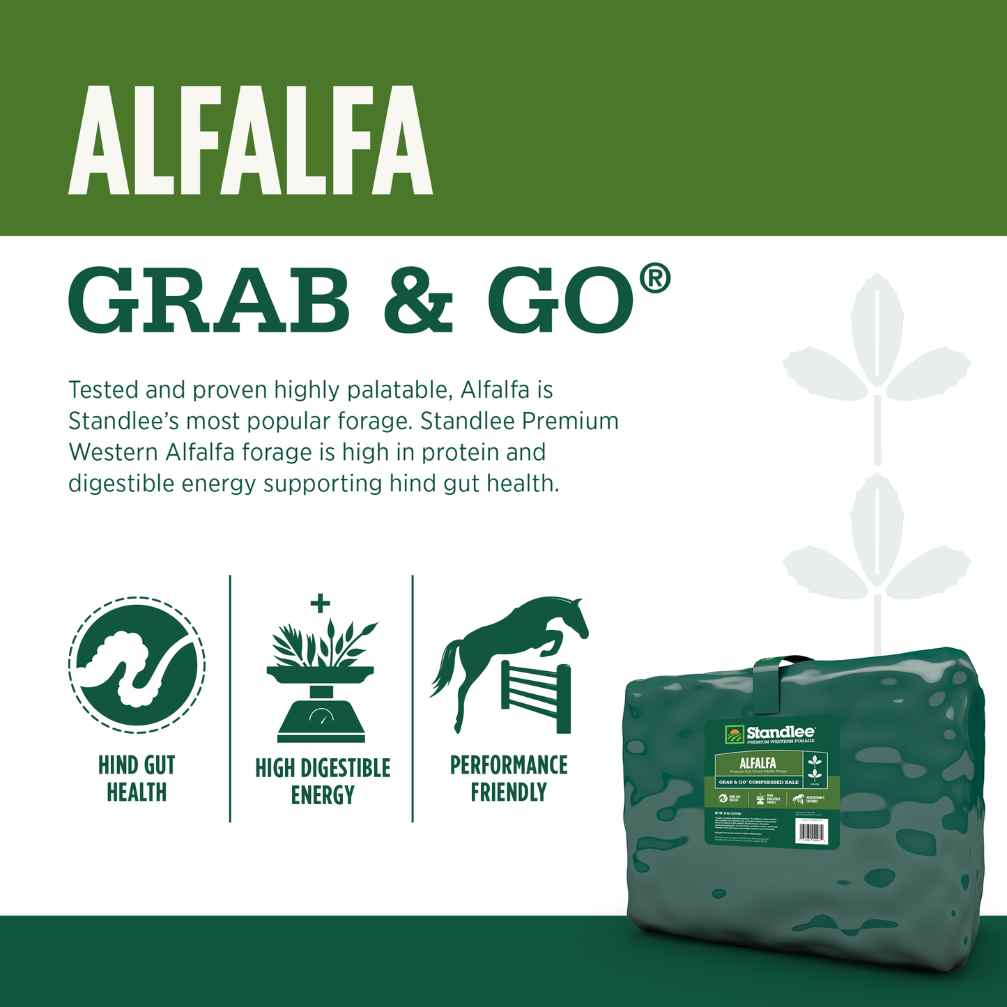 Alfalfa Grab & Go Bale - 50lbs