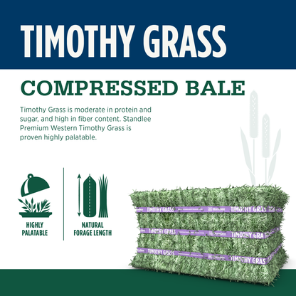 Certified Timothy Compressed Bale - 50lbs
