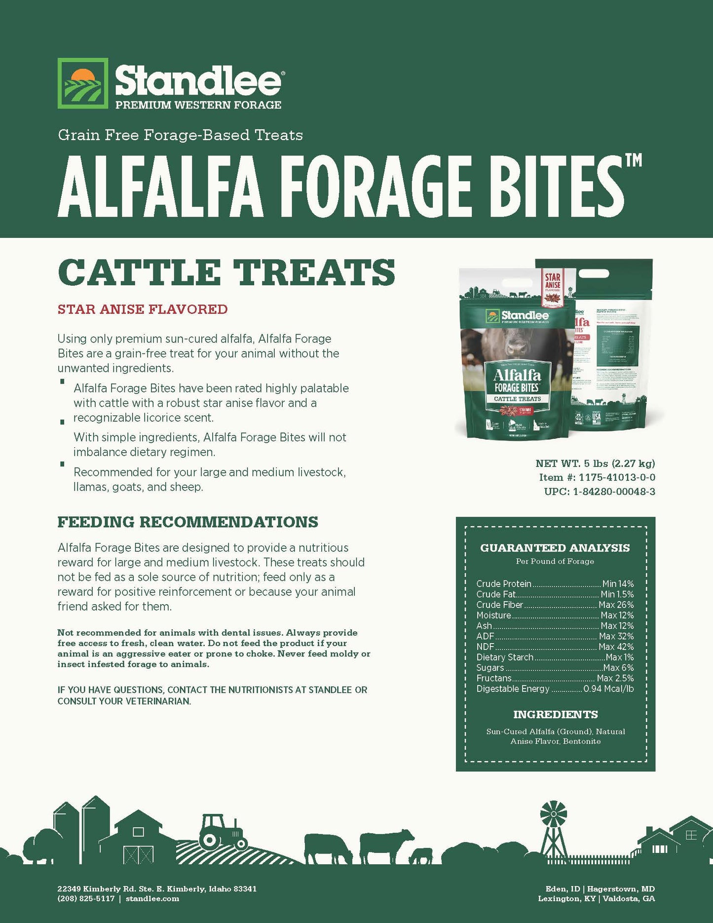 Alfalfa Forage Bites for Cattle - Star Anise Flavored