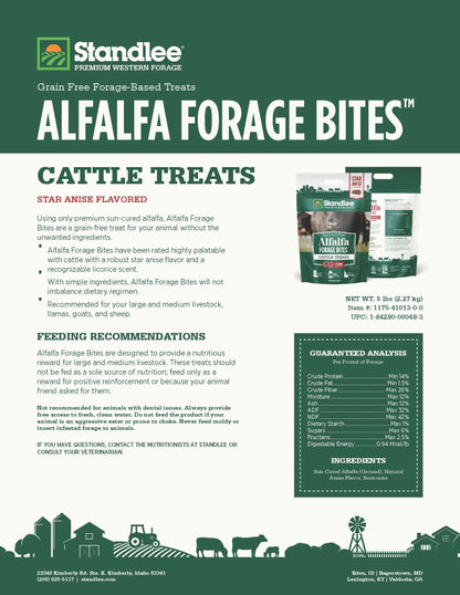 Alfalfa Forage Bites for Cattle - Star Anise Flavored