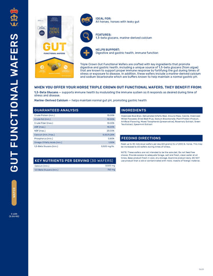 Triple Crown Gut Functional Wafers - 5lb