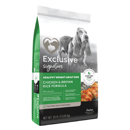 Exclusive Signature Healthy Weight Adult Dog Chicken & Brown Rice Formula