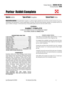 Purina Complete Rabbit Feed 532D - 50lb