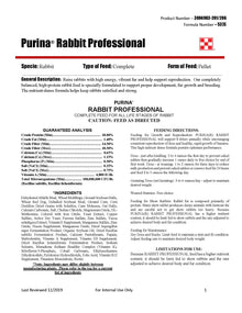 Purina Professional Rabbit Feed 532E - 50lb